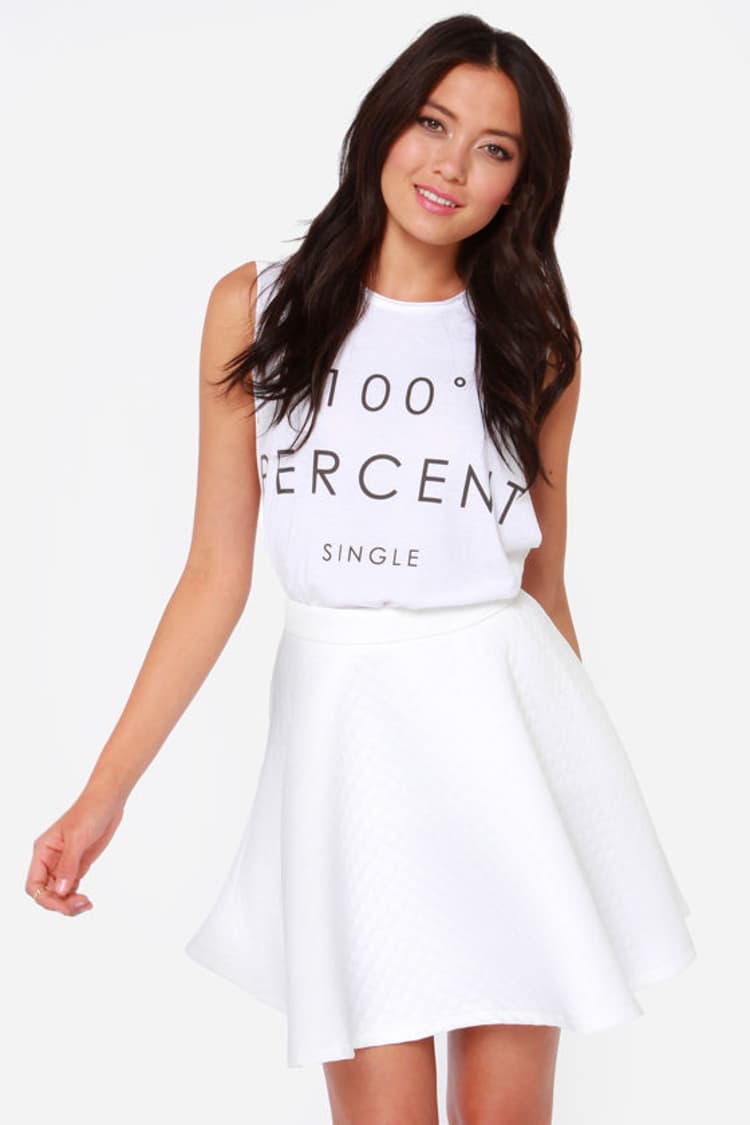 Sexy Ivory Skirt - Skater Skirt - High-Waisted Skirt - $49.00 - Lulus Sexy Ivory Skirt - Skater Skirt - High-Waisted Skirt - $49.00 - Lulus