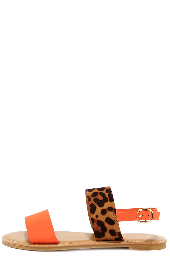 Size 40 Ballerina Sandals - Orange Love Birds