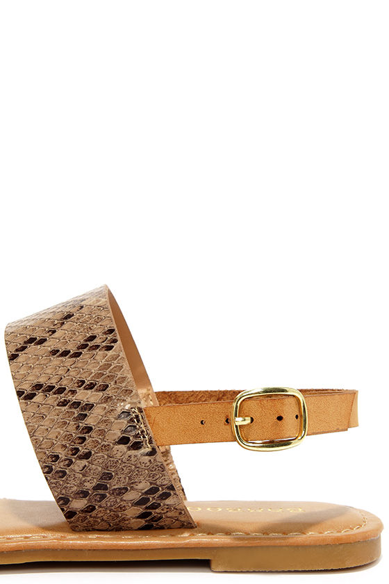 snakeskin sandals