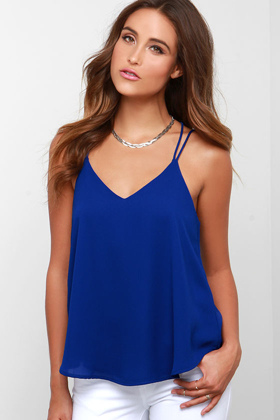 Royal Blue Top - Swing Top - Strappy Blue Top - $34.00 - Lulus