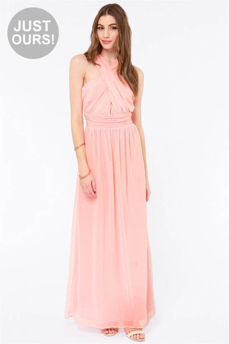 LULUS Exclusive The Ethereal Deal Light Pink Maxi Dress