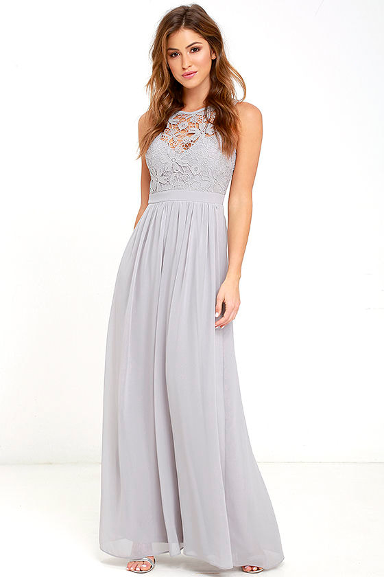 gown in grey colour