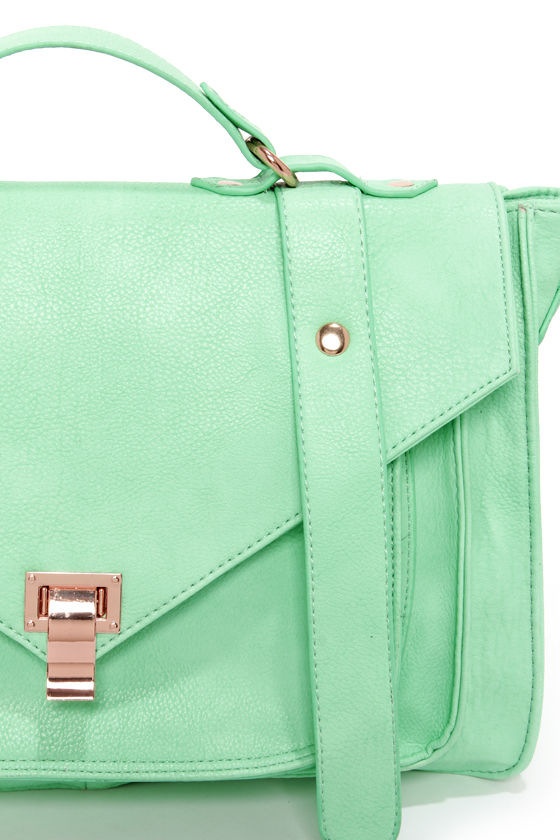 Cute Mint Green Handbag Mint Green Purse Vegan Leather Purse 49.00