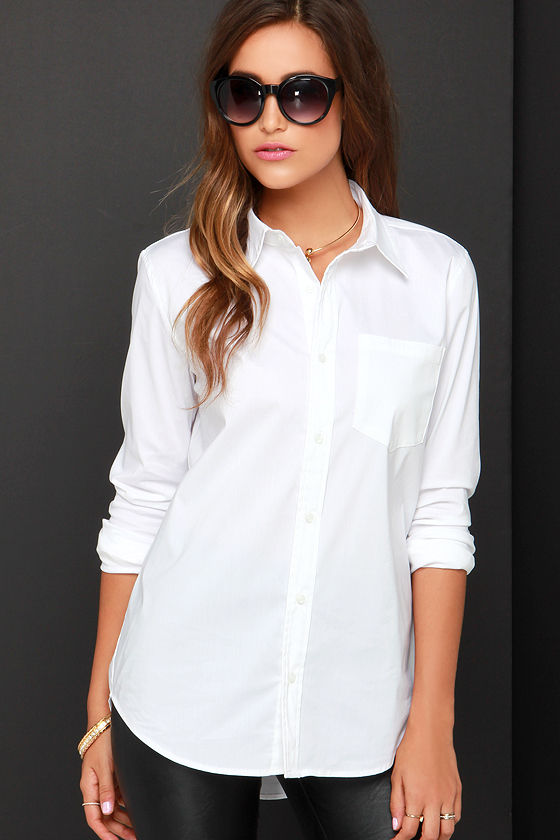 Cute Ivory Top Long Sleeve Top ButtonUp Top 62.00 Lulus