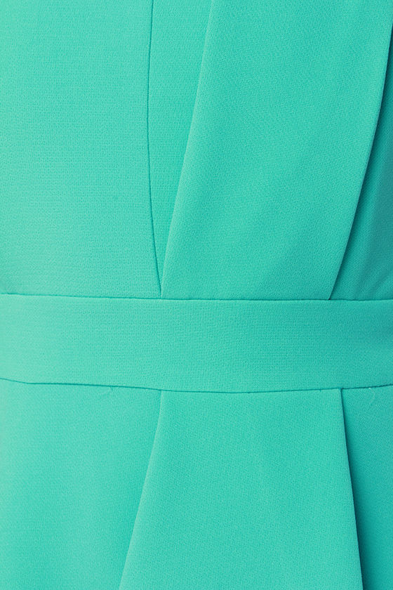 Chic Lace Appliqued Strapless Sheath Cocktail Dress Mint Green