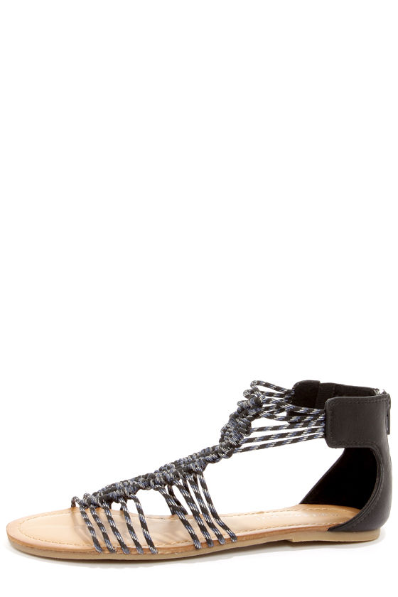 Madden Girl Knots Black Sandals Strappy Sandals 39.00 Lulus