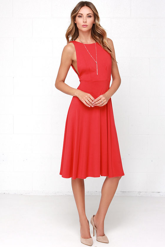 Red Midi Dress
