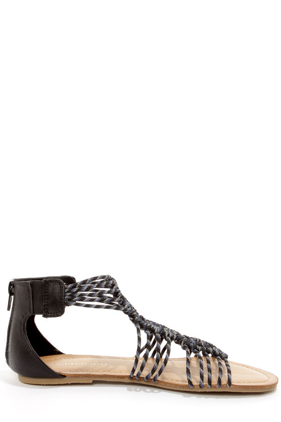 Madden Girl Knots Black Sandals Strappy Sandals 39.00