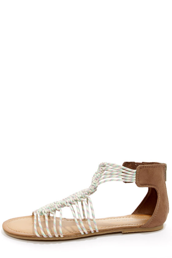 Madden Girl Knots - Taupe Sandals - Strappy Sandals - $39.00 - Lulus