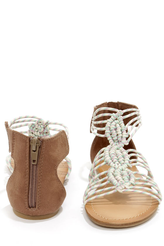 Madden Girl Knots Taupe Sandals Strappy Sandals 39.00 Lulus