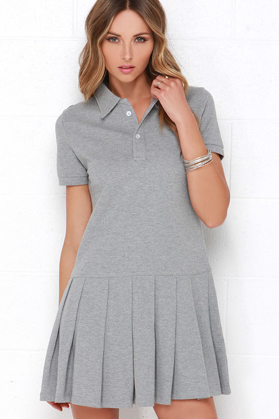 gray polo dress