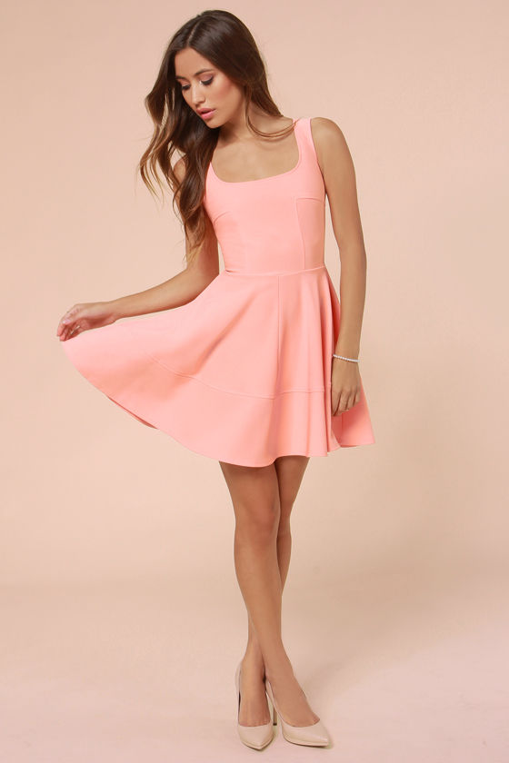 dress pink peach