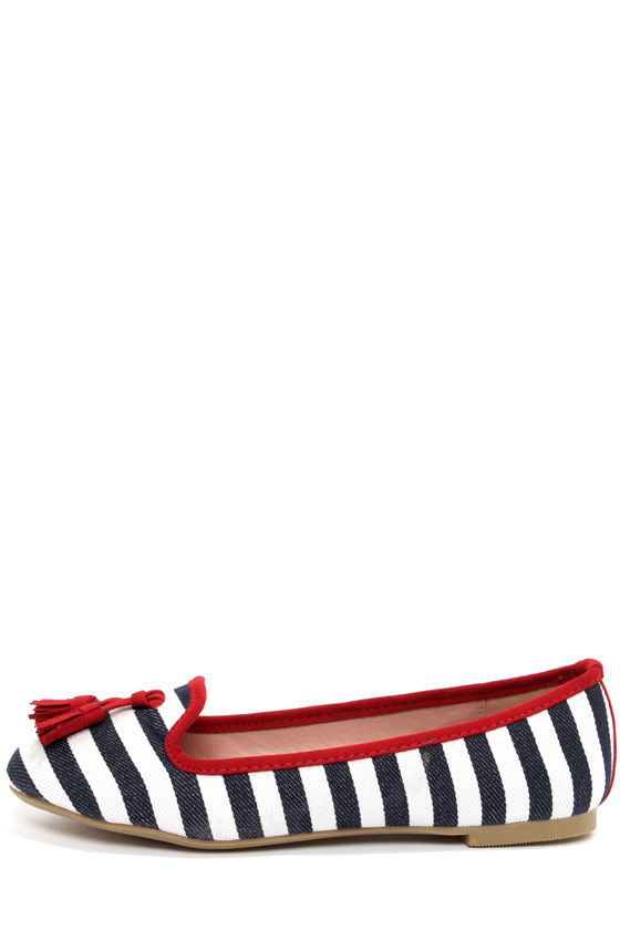 Cute Tassel Loafers - Striped Flats - Loafer Flats - $49.00 - Lulus
