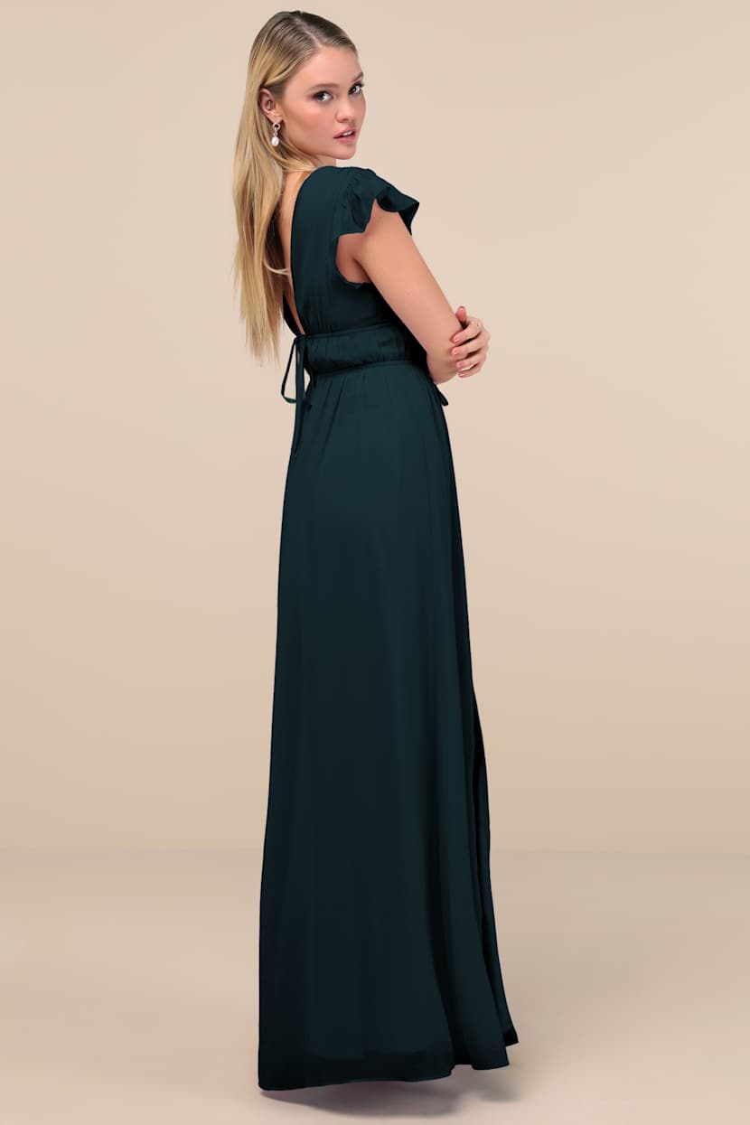 open lace back dress Celianna Plunging Neckline Midi Dress – VICI
