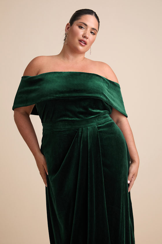 Emerald Green Maxi - Green Velvet Maxi - OTS Maxi Dress - Image 6