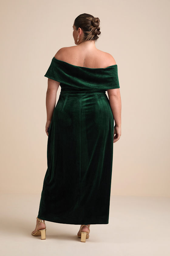 Emerald Green Maxi - Green Velvet Maxi - OTS Maxi Dress - Image 7