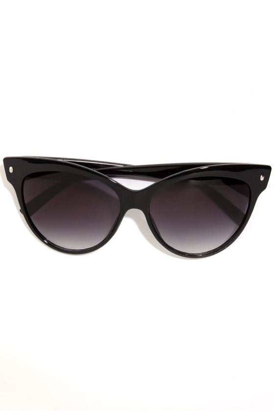 Cute Black Sunglasses - Cat-Eye Sunglasses - $11.00 - Lulus