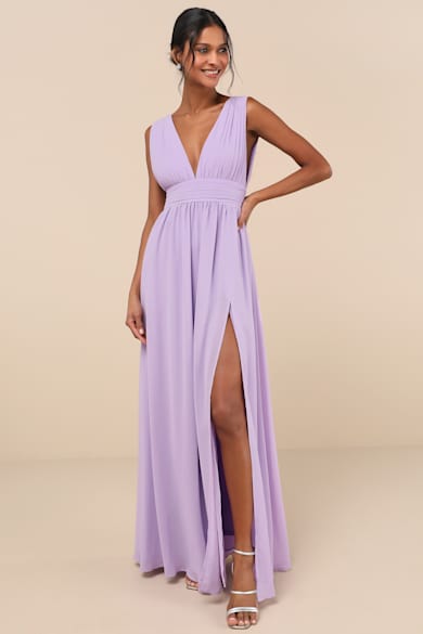 strapless open back dress Pink Satin Mermaid V Neck Simple Prom Dress with Slit PL554 main image 0