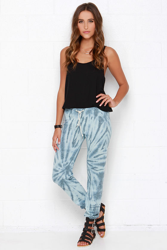 tie dye sweatpants blue