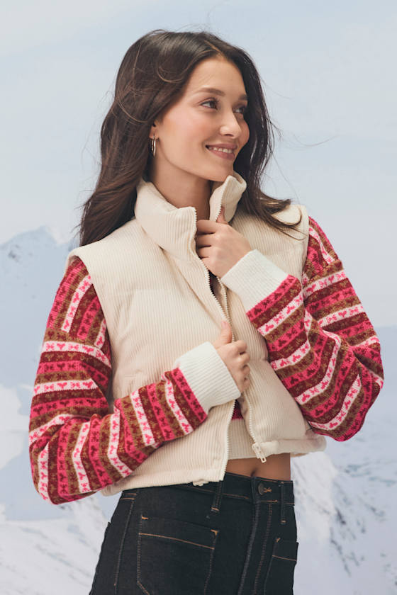 Lulus Townes Pink Striped Heart And Bow Cropped Sweater Top