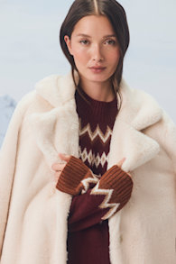 Tamron Cream Faux Fur Longline Coat 1