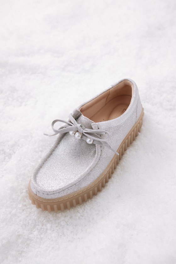 Clarks Torhill Bee Silver - Suede Leather Loafers - Loafers - Lulus