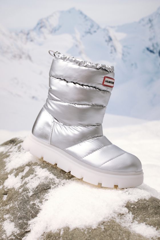 Maribel Silver Waterproof Insulated Puffer Mid-Calf Boots 1