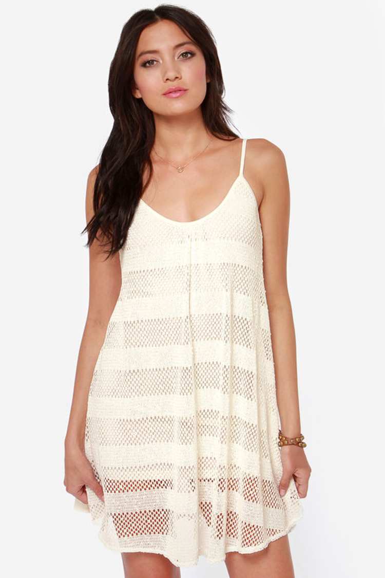 rvca crochet dress RVCA Bori Dress - Ivory Dress - Crochet Dress - Lace Dress - $66.00