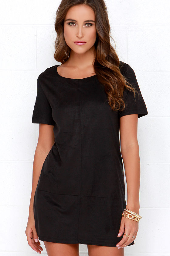 black suede dress