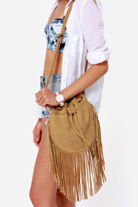 RVCA Piper - Hobo Bag - Suede Purse - Brown Purse - Fringe Purse - $54.00 -  Lulus