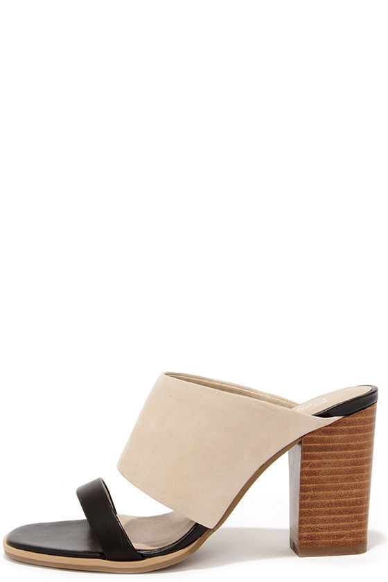 leather mules heels