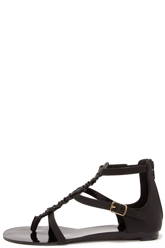 Braid and Better Black Braided Gladiator Sandals