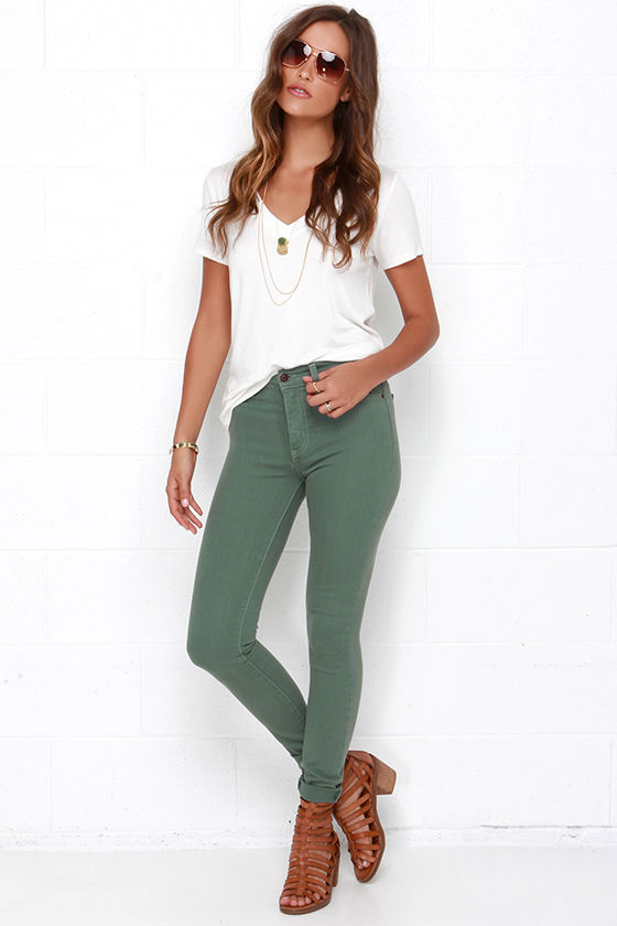 green wash jeans