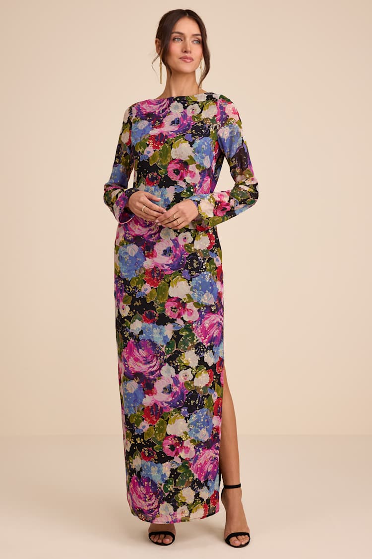 long sleeve mini dress colorful Layer Cake Ruffled Long Sleeve Mini Dress