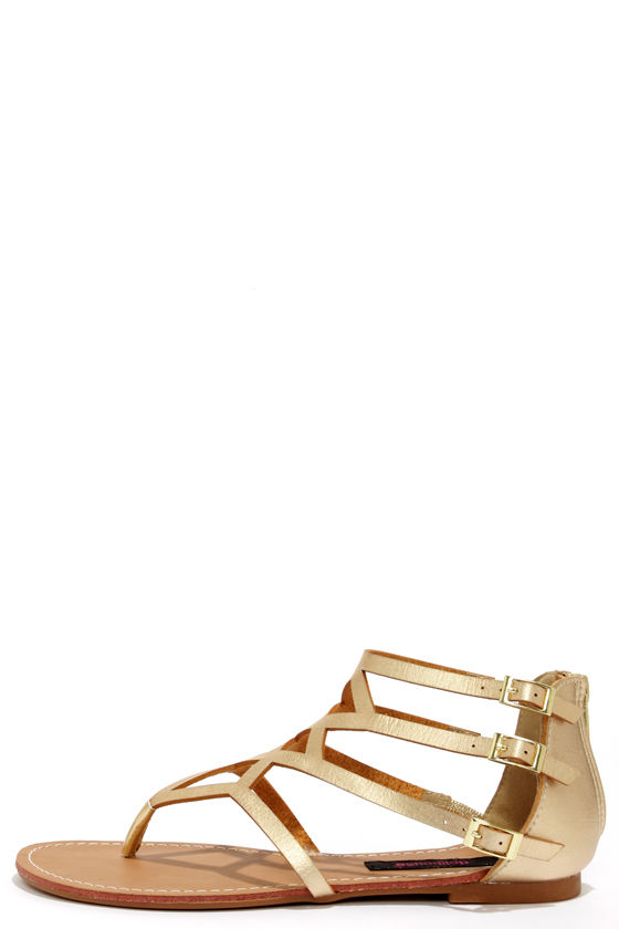 cute gold sandals