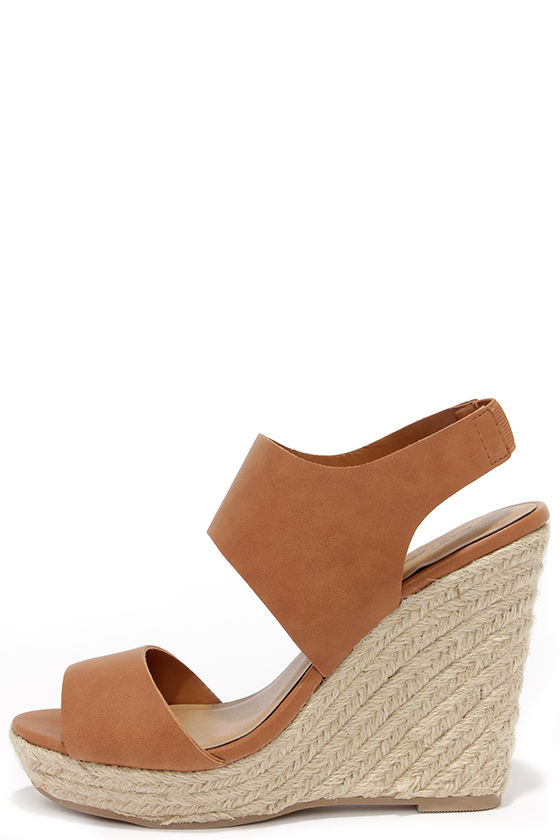 tan espadrille wedges