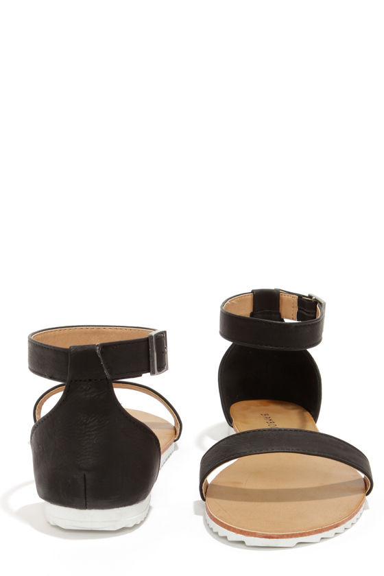 Bamboo - Attire Ankle Strap Sandal Tan
