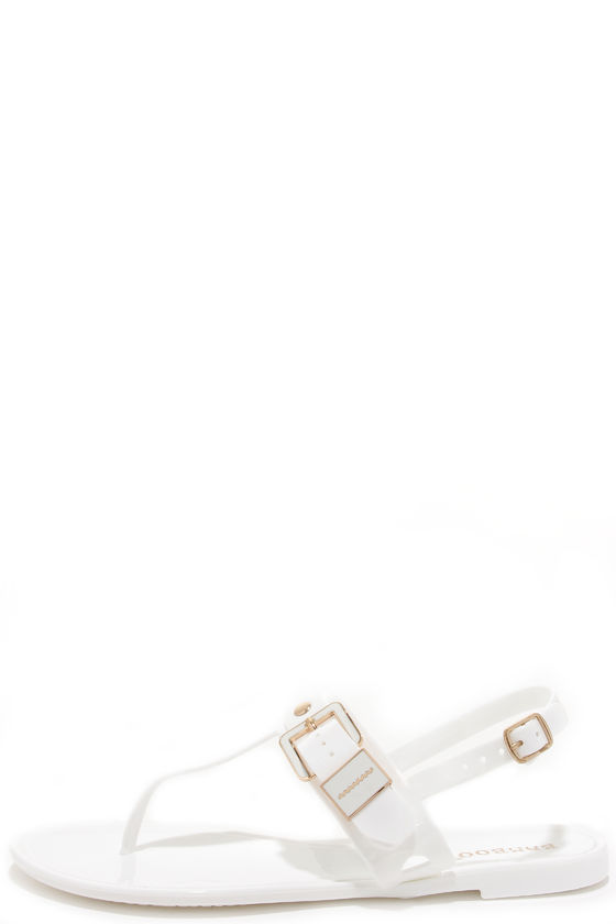 off white jelly sandals sale