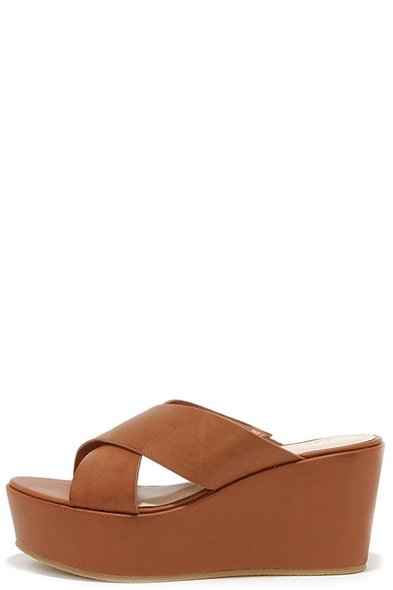 Cute Tan Sandals - Flatform Sandals - Slide Sandals - $29.00 - Lulus