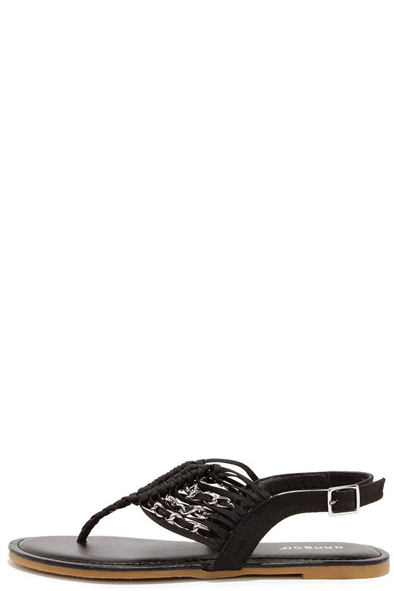 Cute Black Sandals - Thong Sandals - $23.00 - Lulus
