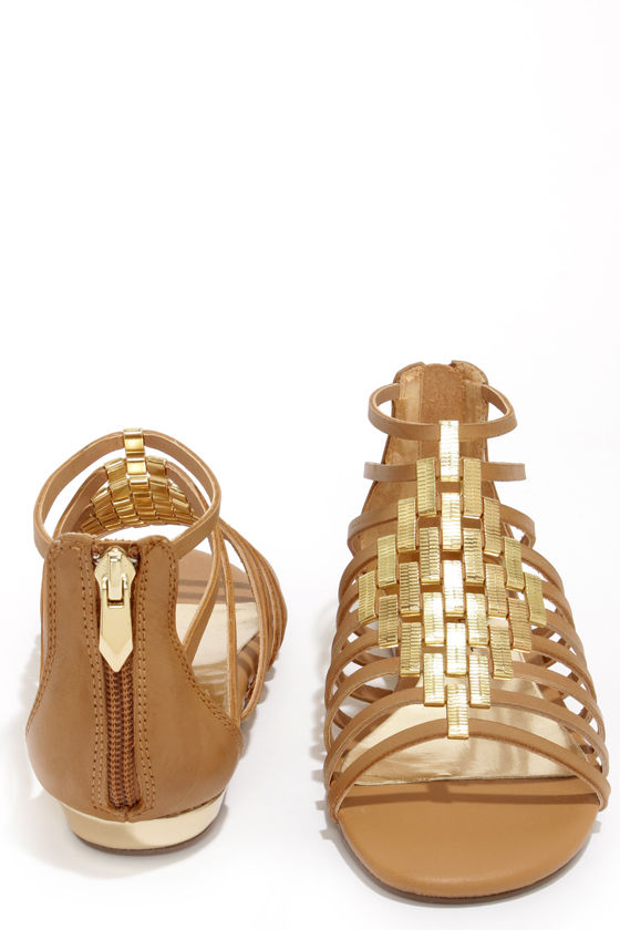 tan gladiator sandals with heel