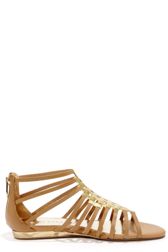 Cute Tan Sandals - Leather Sandals - Gladiator Sandals - $79.00