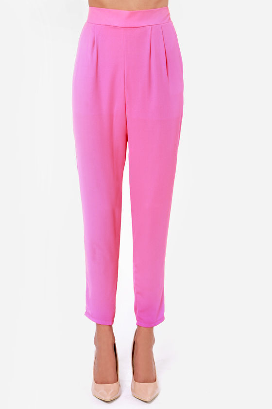 Cute Fuchsia Pants - Slouch Pants - Harem Pants - $48.00
