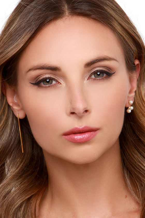 Gold Earrings Pearl Earrings Mismatched Earrings 12.00