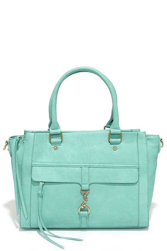 Chic Turquoise Handbag - Winged Handbag - Vegan Leather Purse - $43.00 ...