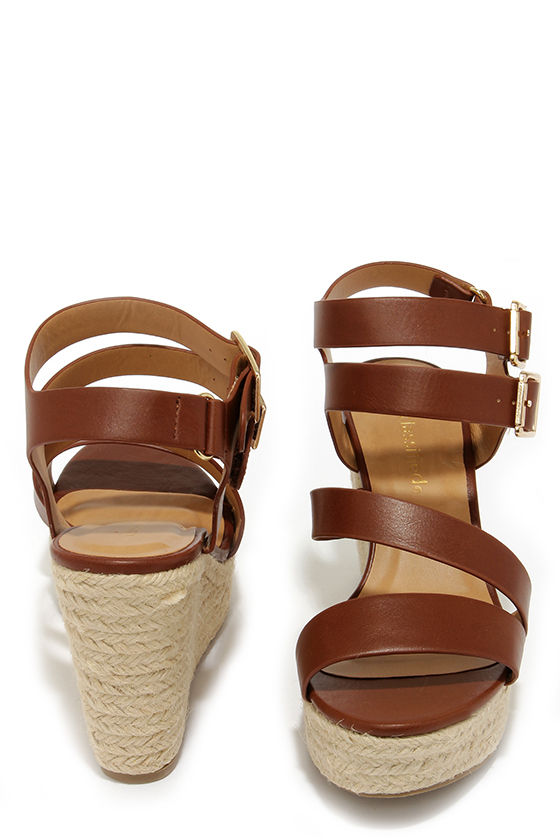 Pretty Tan Wedges - Wedge Sandals - Platform Sandals - $30.00