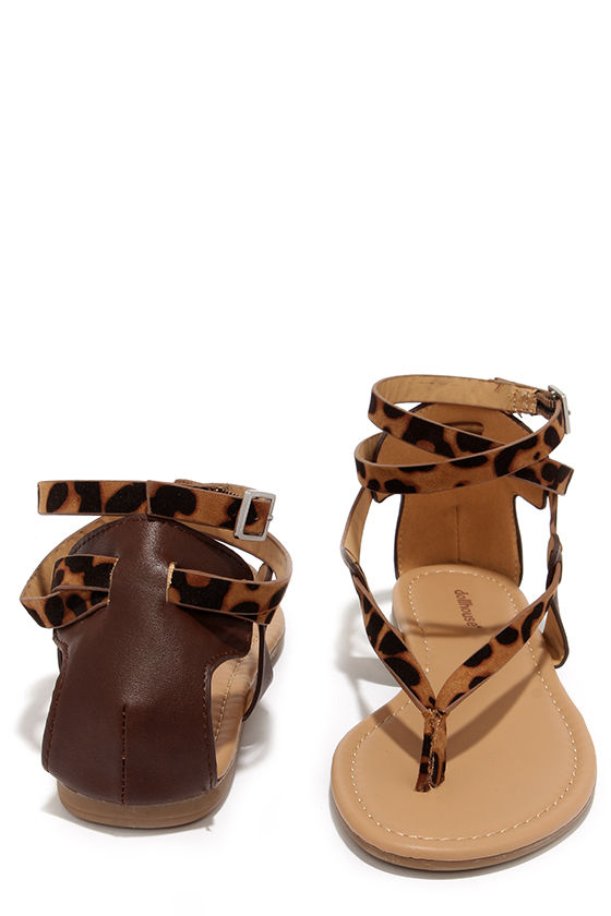 belk leopard sandals