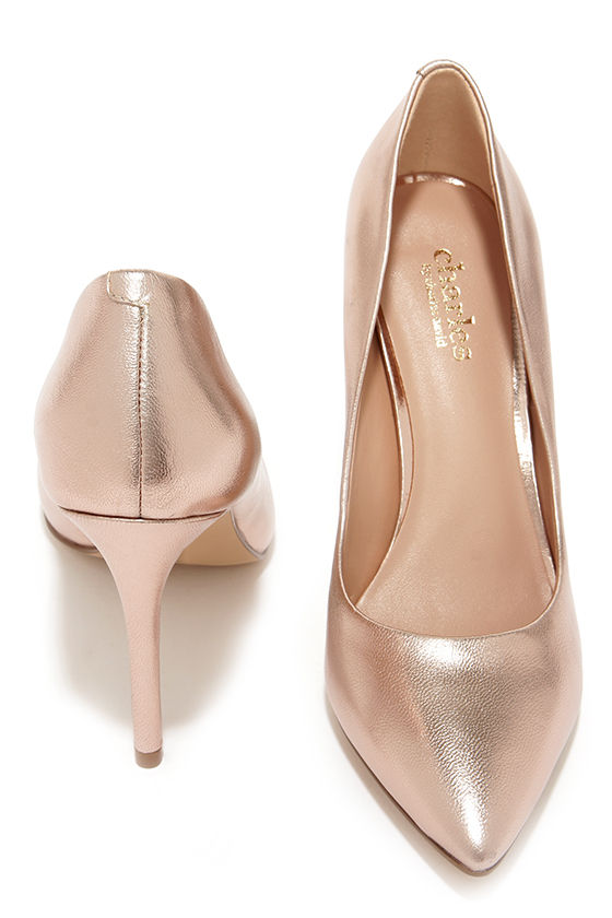 rose gold pumps size 11