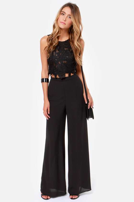 black formal crop top