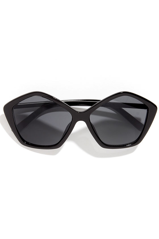 Chic Black Sunglasses - Hexagon Sunglasses - $10.00 - Lulus